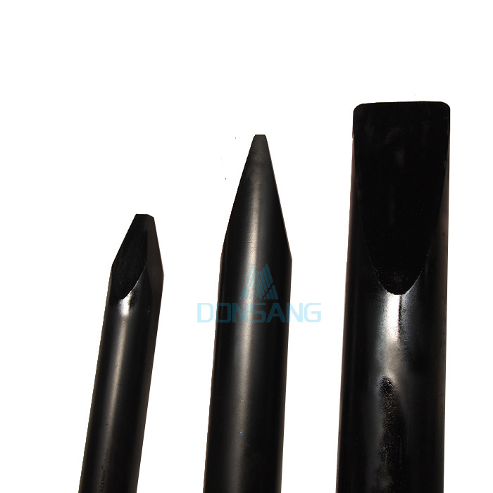 Excavator 75mm Wedge Chisel Hydraulic Breaker Spare Parts 55-58 HRC Suitable Mini Hydrulic Rock Hammer DS8C